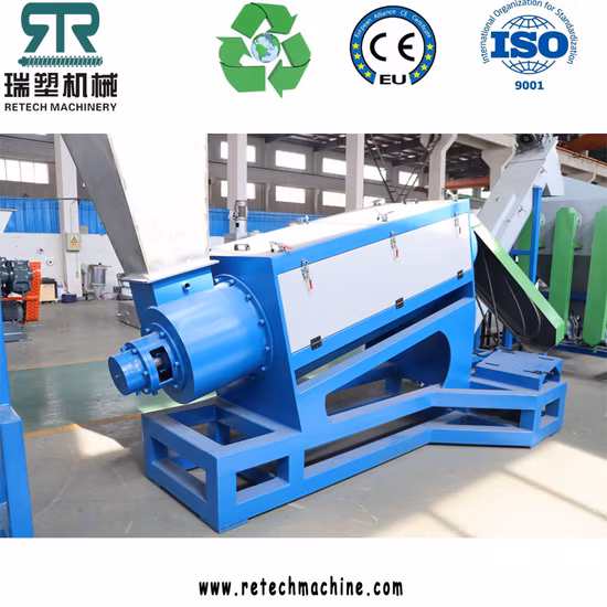 Acss (030) Serviço profissional Saco tecido PP reciclado Linha de produção de fibra de poliéster com parafuso de metal